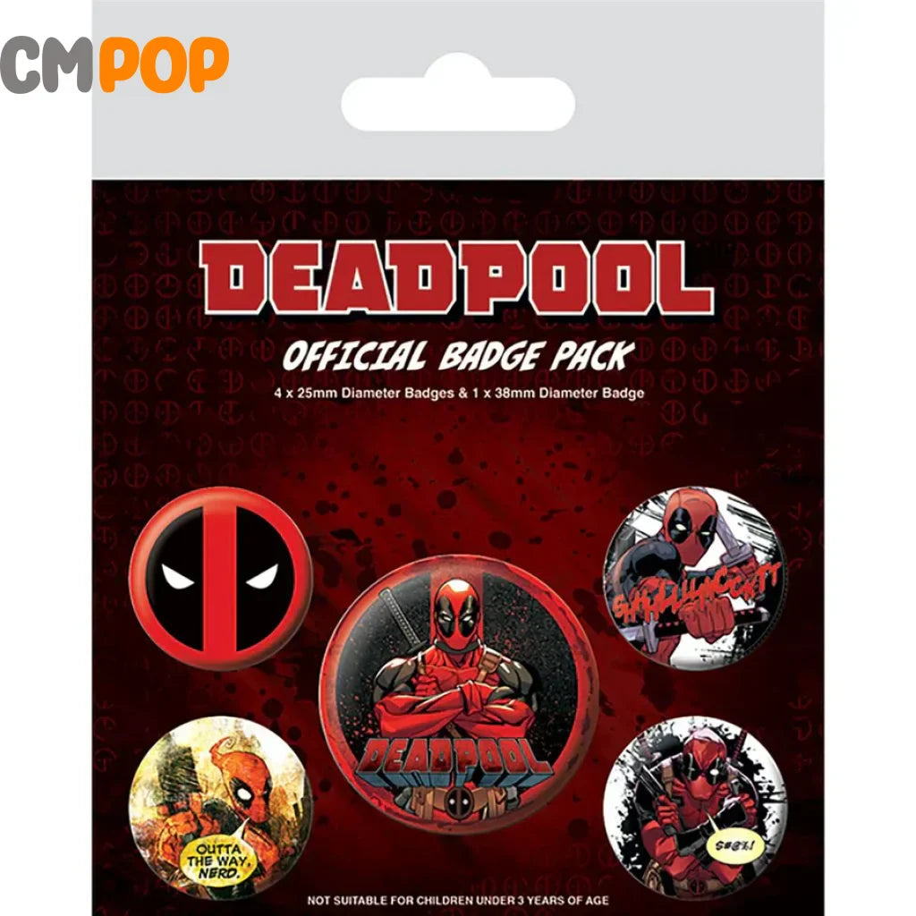 Deadpool (Outta The Way) Badge Pack Badges
