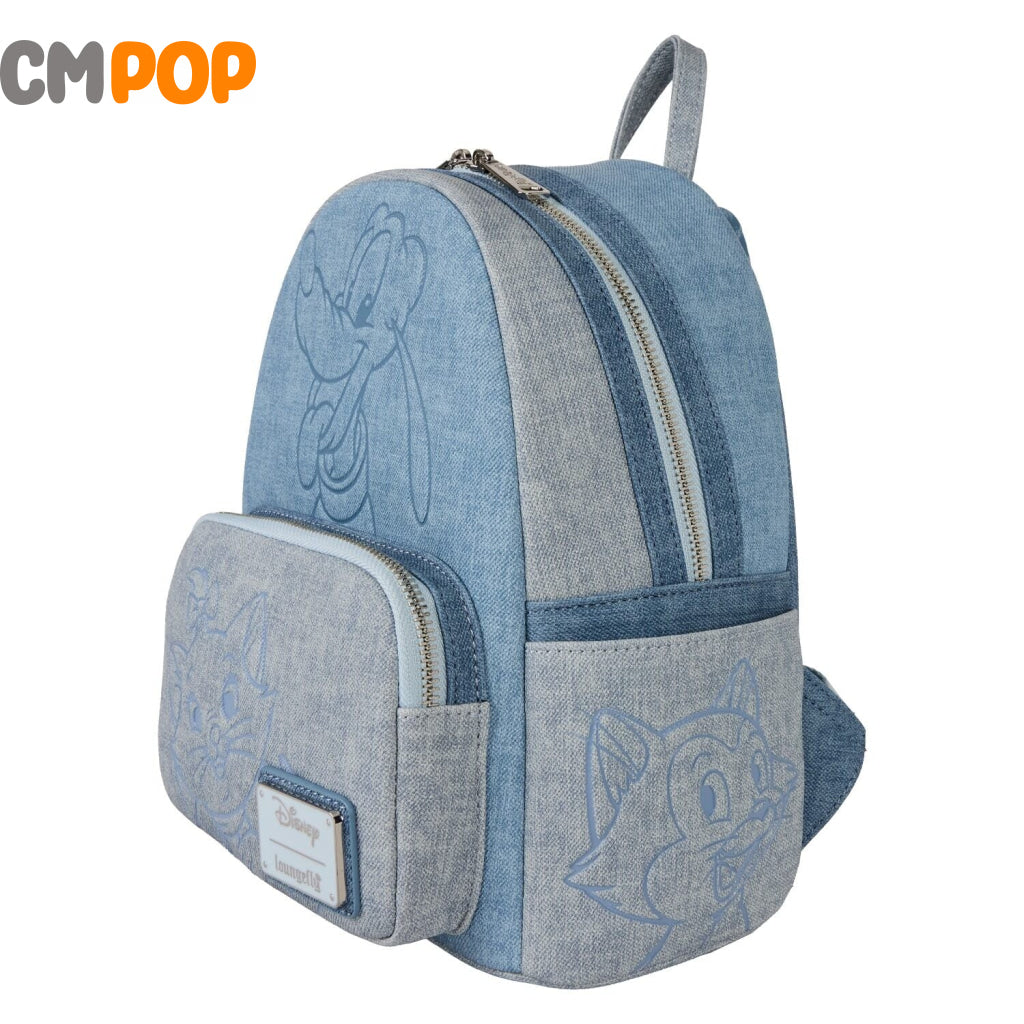 Disney dogs & cats faux denim mini backpack - Loungefly Loungefly