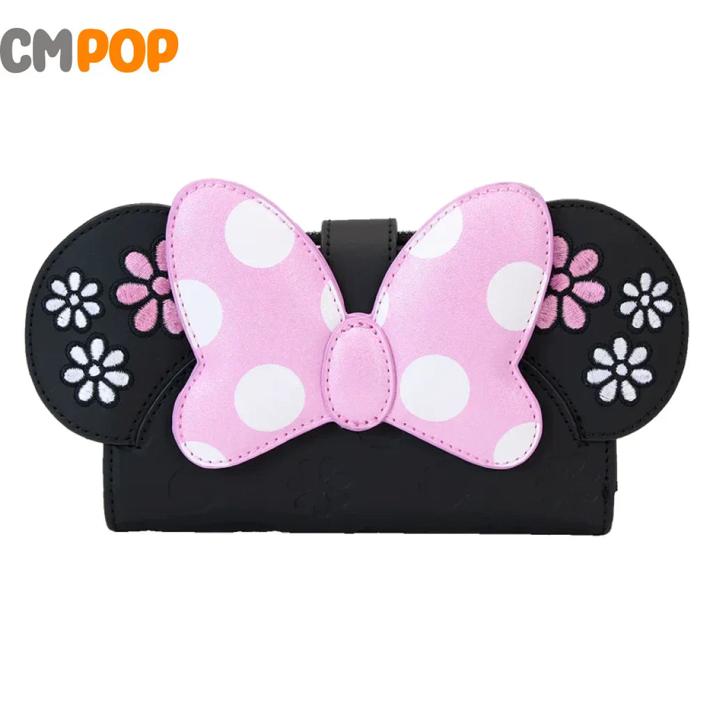 Disney Minnie Floral Rock The Dots Flap Wallet - Loungefly