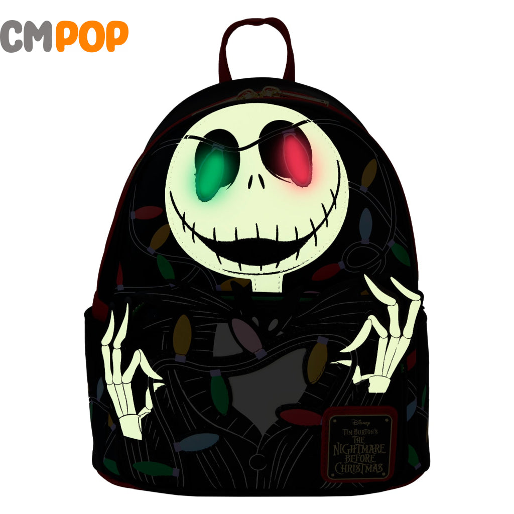 Disney Nightmare Before Christmas Smiling Jack Light Up Mini Backpack - Loungefly