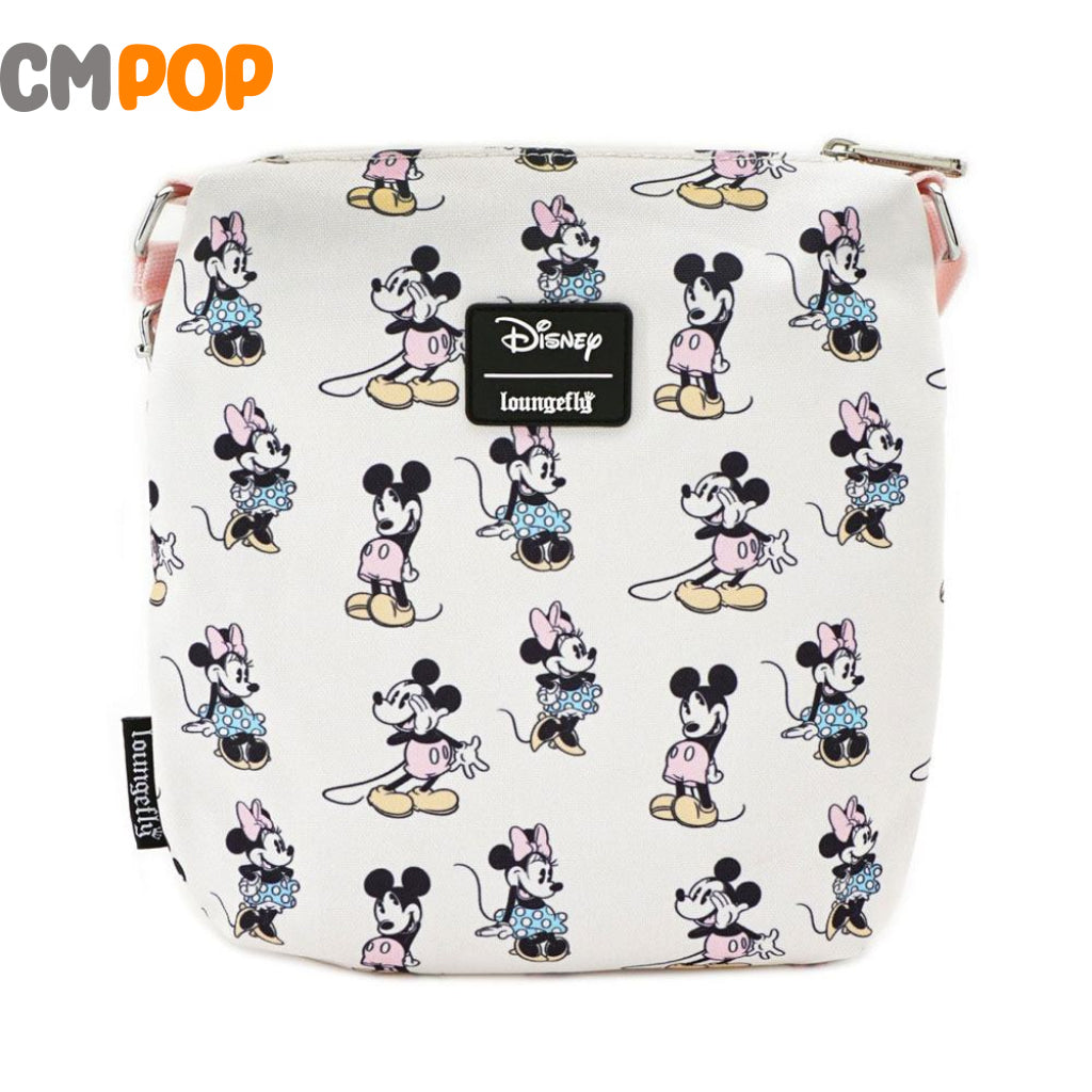 Disney Pastel Minnie Mickey AOP CrossBody Bag - Loungefly Loungefly