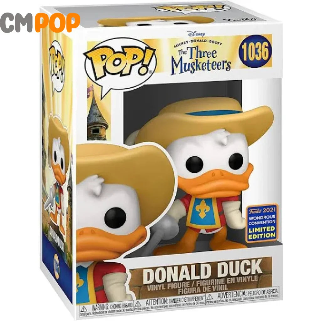 Donald Duck - #1036 Funko Pop! Disney The Three Musketeers Wondercon Limited Edition Pop
