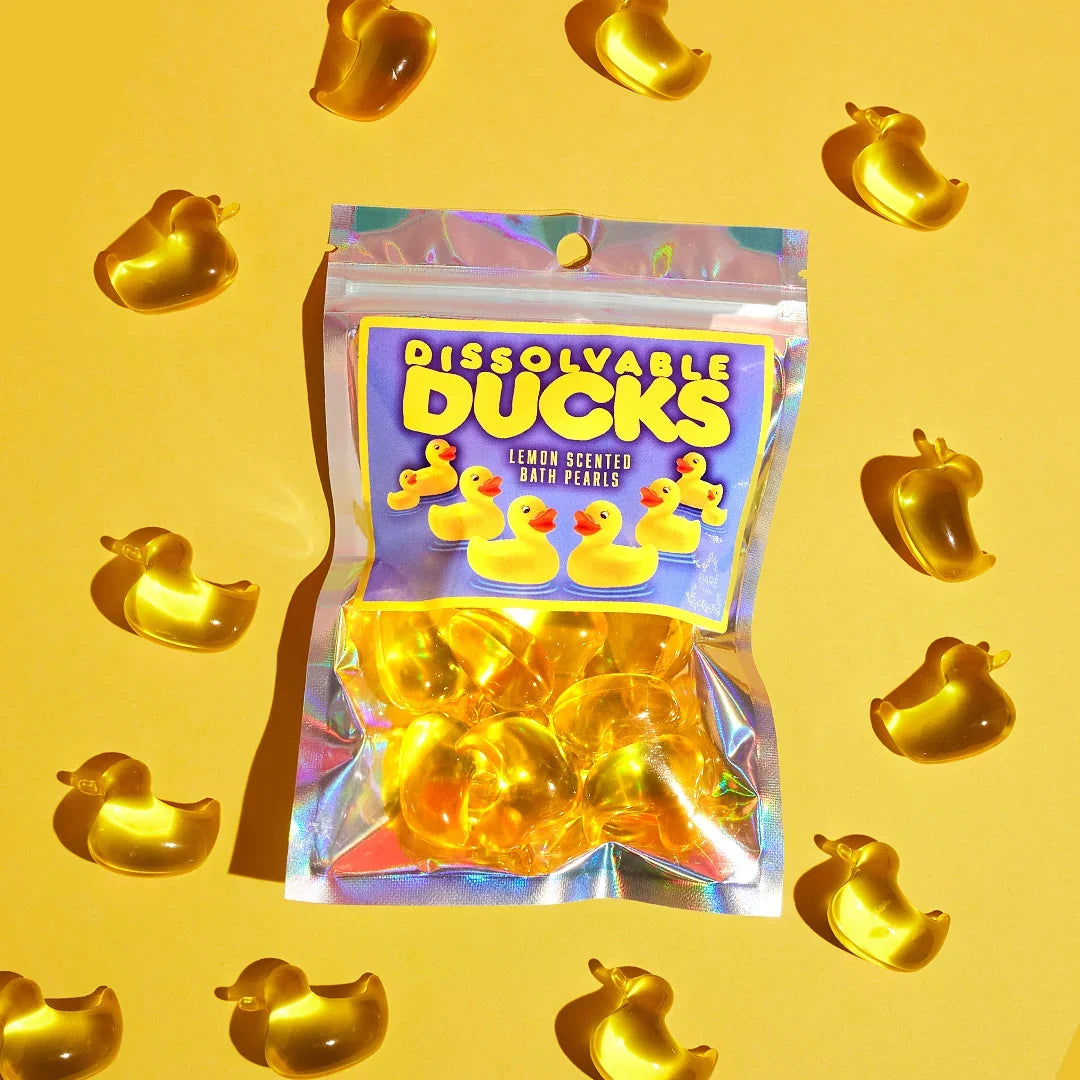 Dissolvable Ducks Bath Pearls  -  Lemon Scented Bath Pearls -Bare Boutique