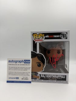 Raj Koothrappali  - #781 - The Big Bang Theory  - Funko Pop - Television - Signed By Kunal Nayyar - Certified Autographcoa