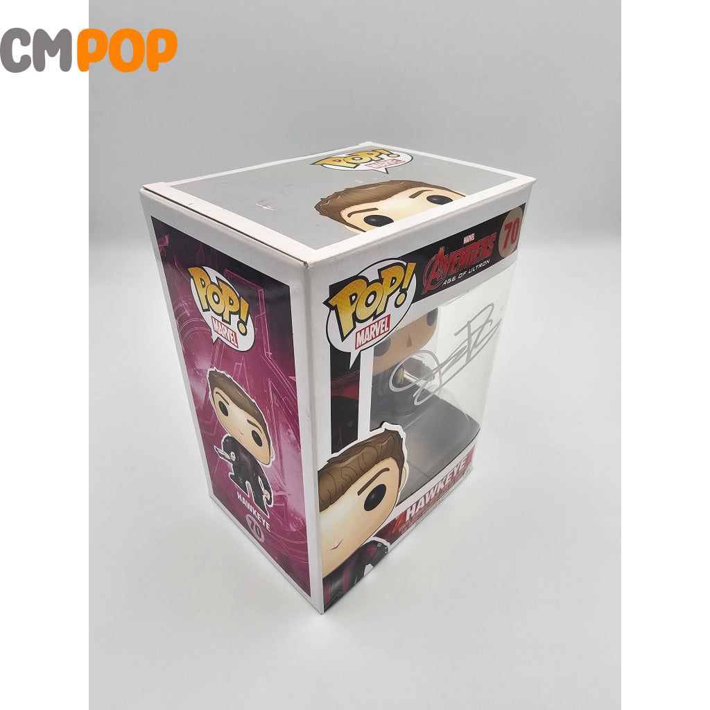 Hawkeye - #70 Funko Pop! Marvel Avengers Age Of Ultron Signed By Jeremy Renner Certified Pop