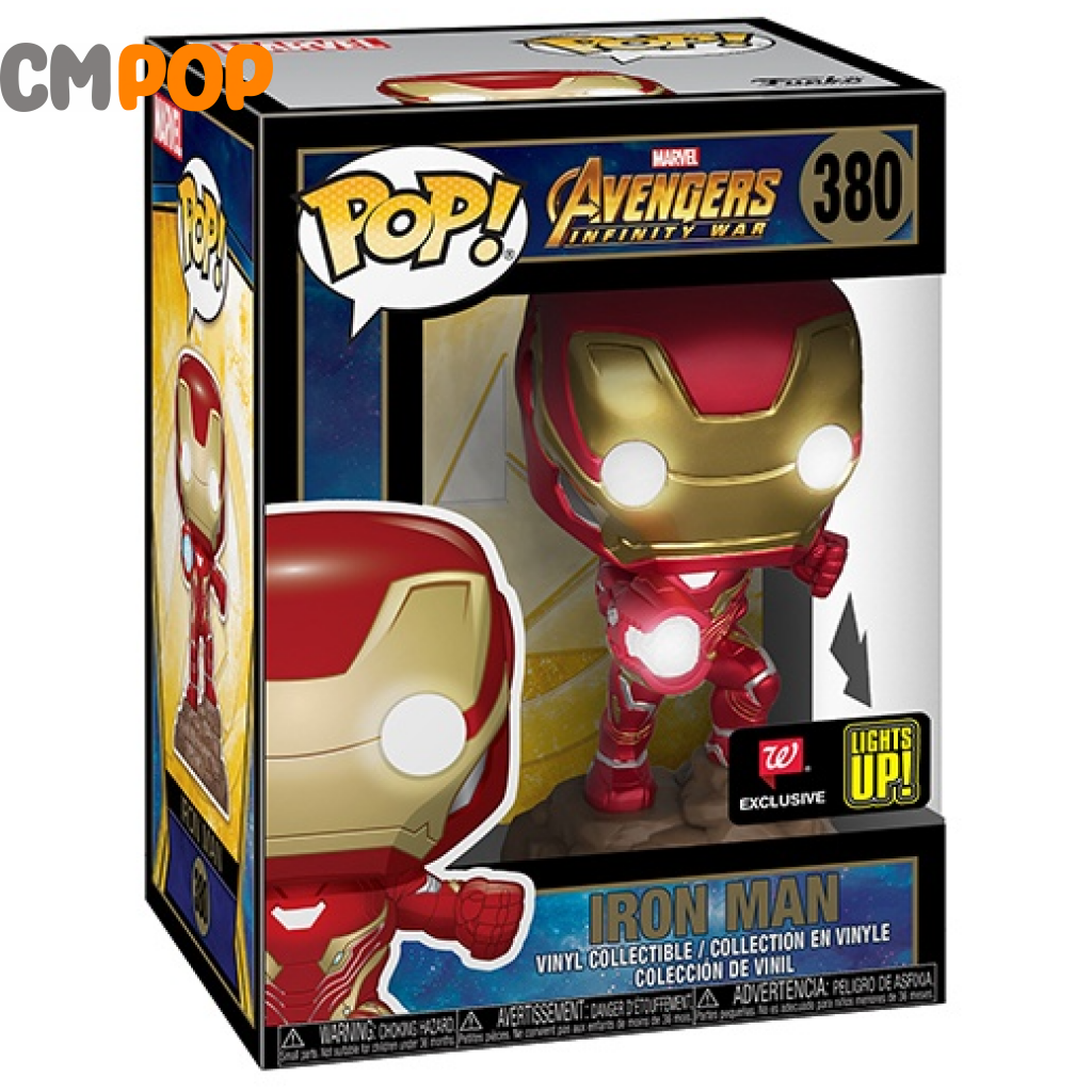 Iron Man - #380 Funko Pop! Marvel Avengers Infinity War Walgreens Exclusive Lights Up! Pop