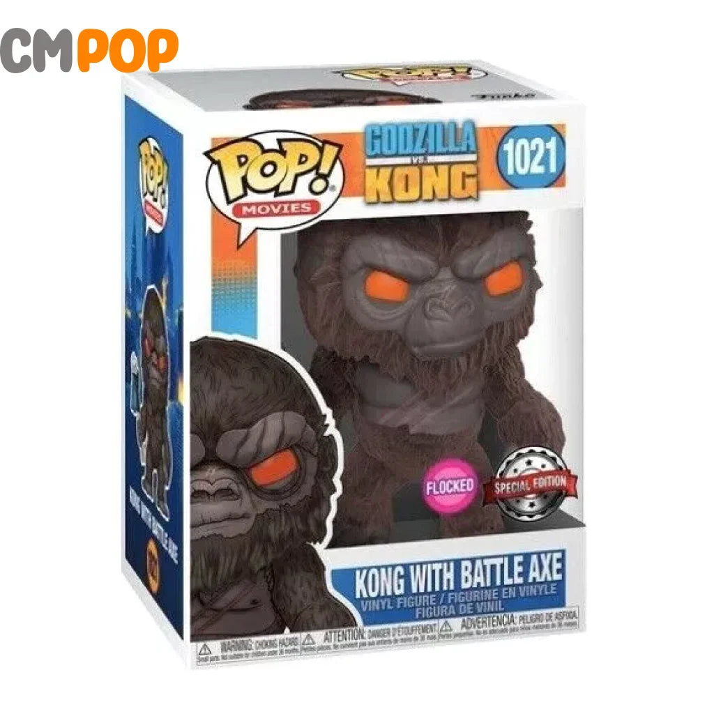 Kong With Battle Axe - #1021 Funko Pop! Movies Godzilla / Flocked Special Edition