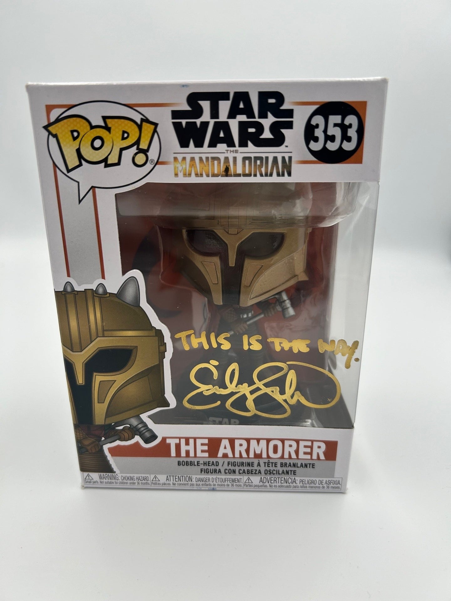 The Armourer - #353 - Funko Pop! - Star Wars The Mandalorian - Signed By  Emily Swallow