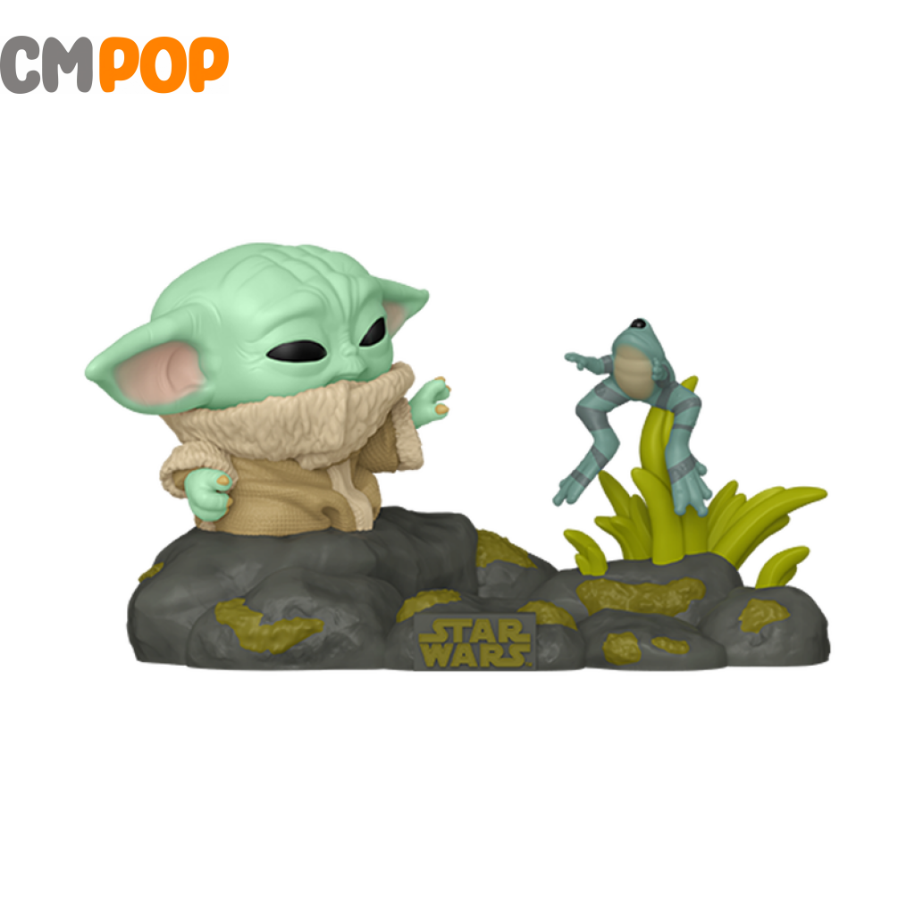 Mandolorian S10– Din Grogu With Frog - #721 Funko Pop! Deluxe -Star Wars Pop