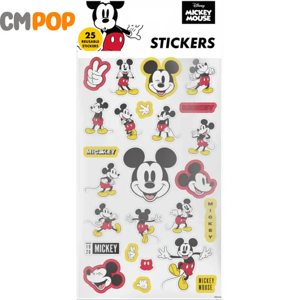 Mickey (Simply Bold) 25Pc Reuseable Stickers Stickers