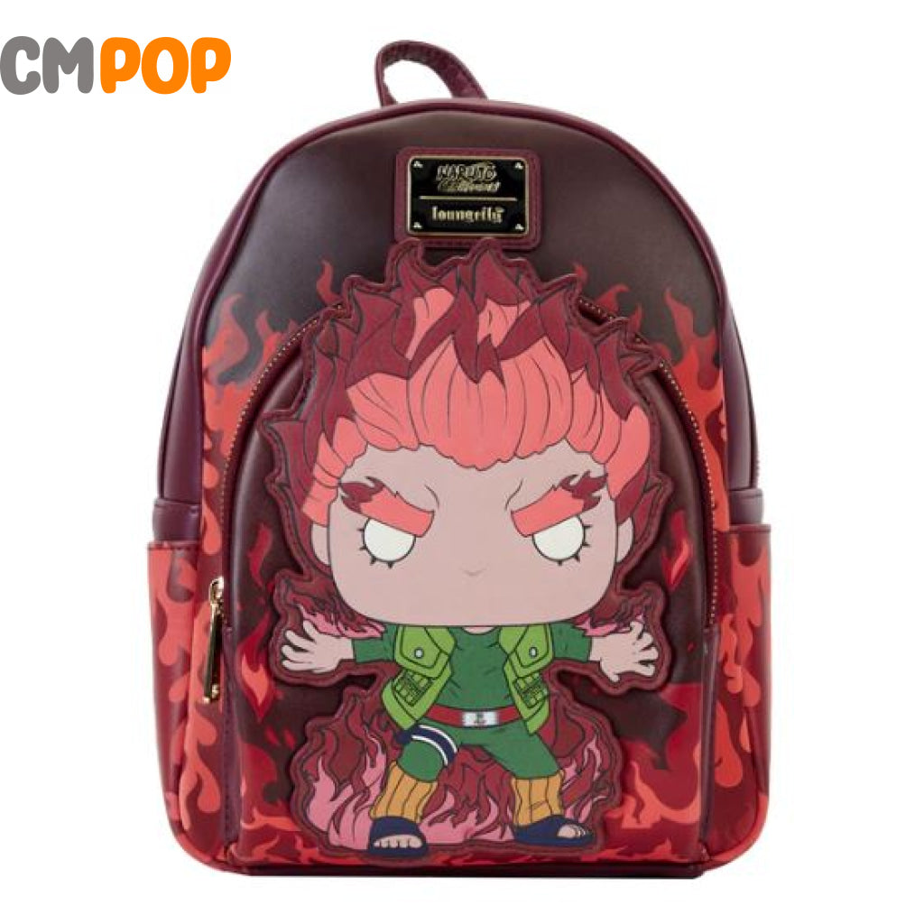 Might Guy Gitd - Naruto Shippuden Loungefly Backpack Anime Nycc 2023 Stickered Con Exclusive