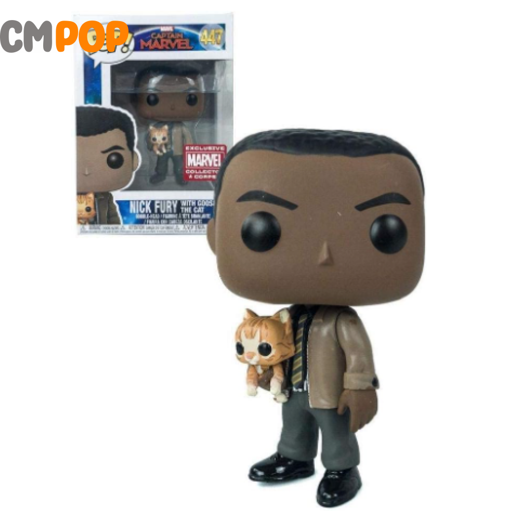 Nick Fury With Goode The Cat - #447 Funko Pop! Marvel Exclusive Pop