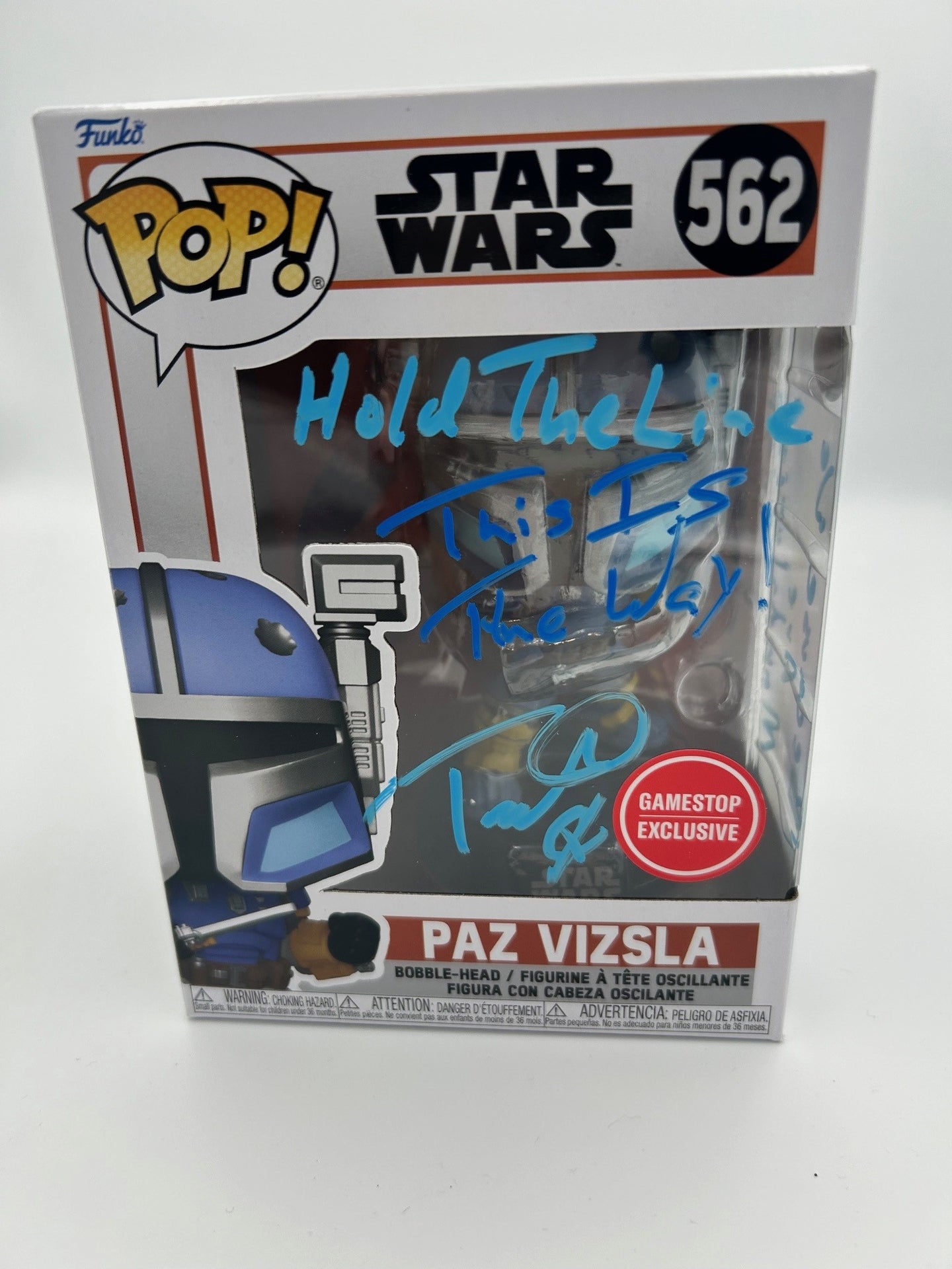 Paz Vizsla - #562 - Funko Pop! - Star Wars - Signed By Tait Fletcher -  Gamestop Exclusive