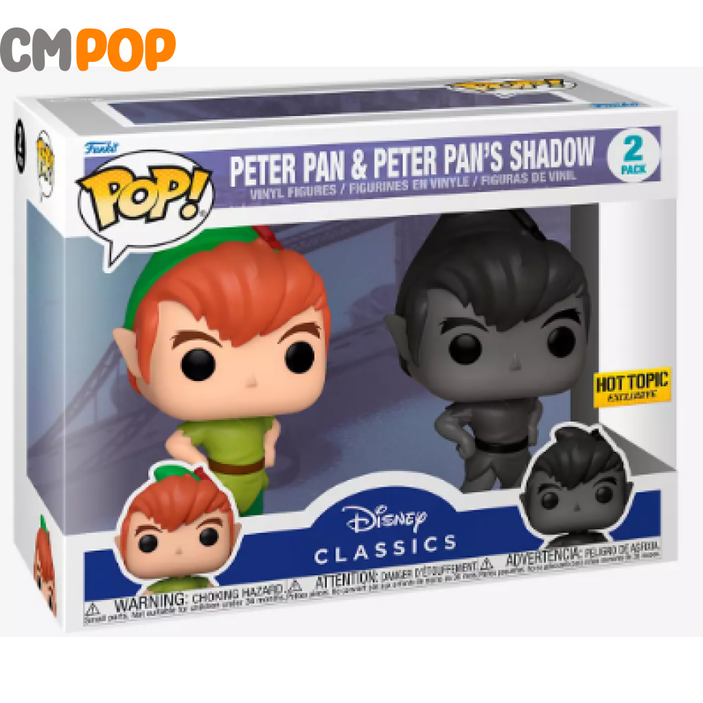 Peter Pan & Pan’s Shadow - Funko Pop! Disney Hot Topic Exclusive Pop