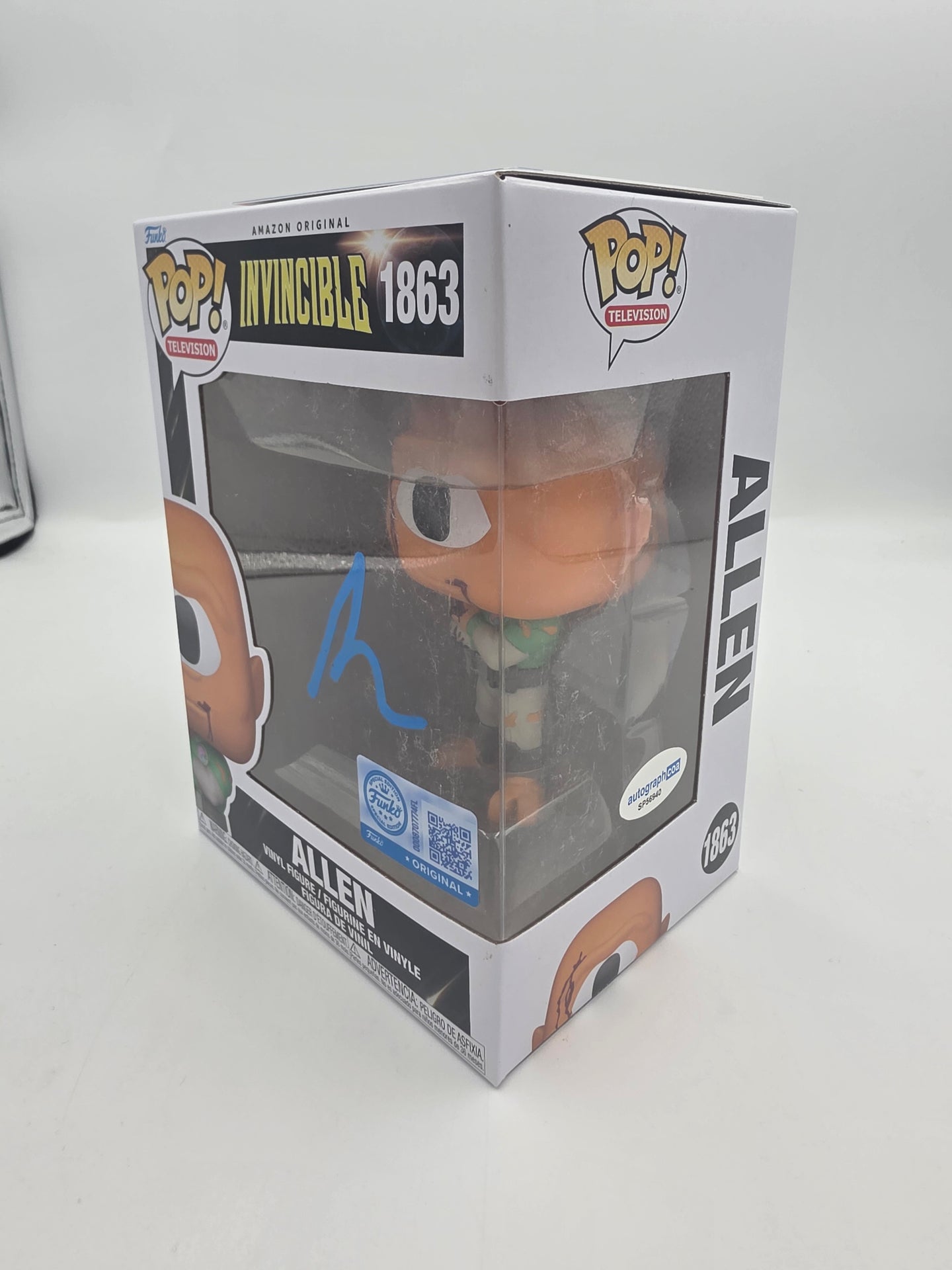 Allen - #1863 - Funko Pop! - Invincible  - Television - Signed By Seth Rogen - Certified by Autographcoa