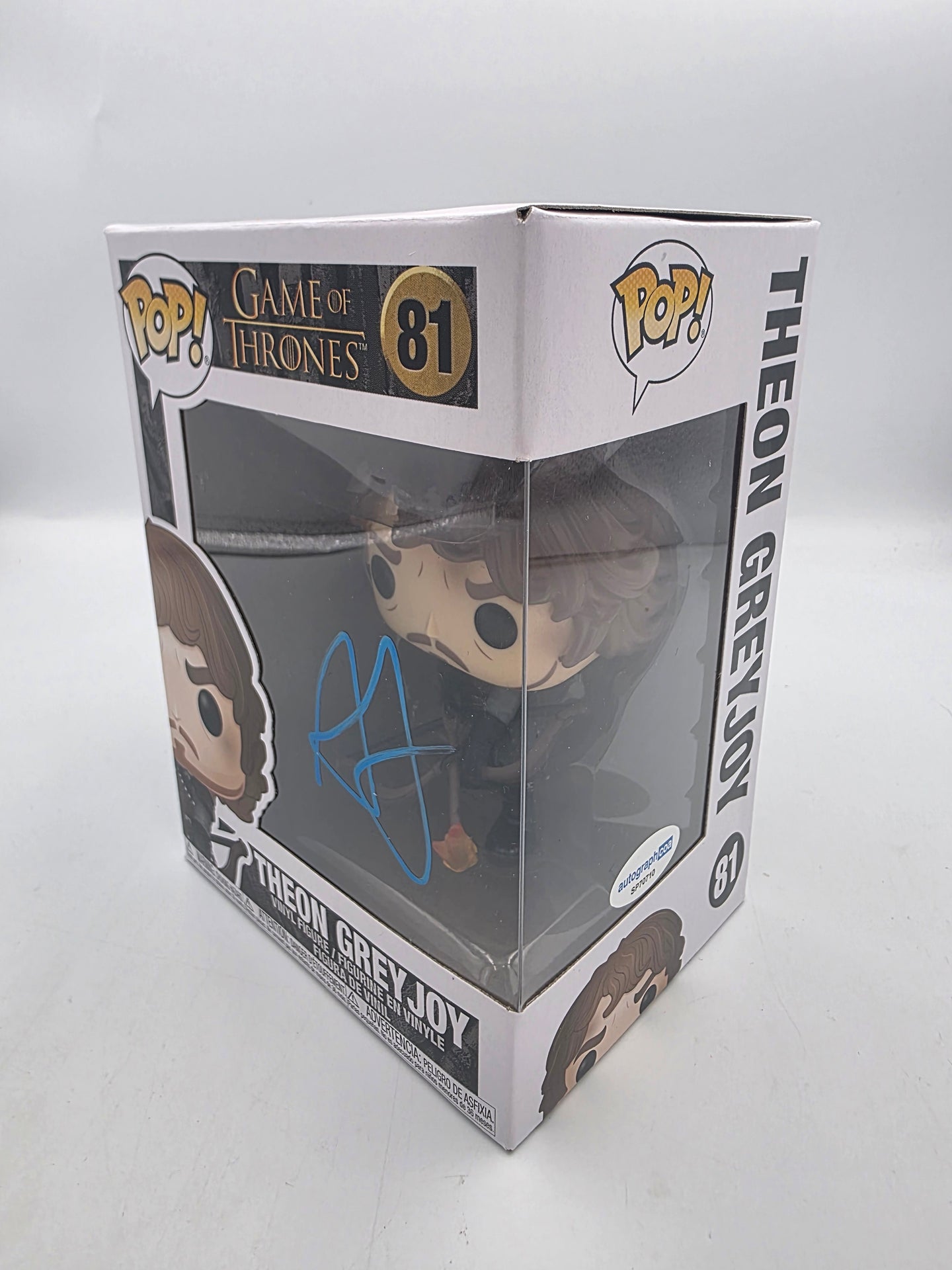 Theon Grey Joy -  #81 - Game of Thrones - Funko POP! - Signed By Alfie Allen - Autographcoa Certified