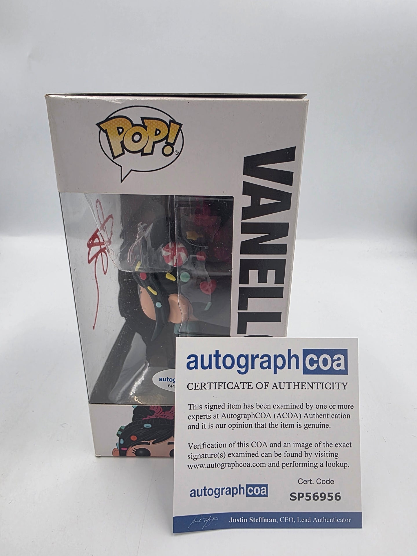 Vanellope  - #07 - Disney  - Signed By Sarah Silverman   - Autographcoa Certified Funko Pop!