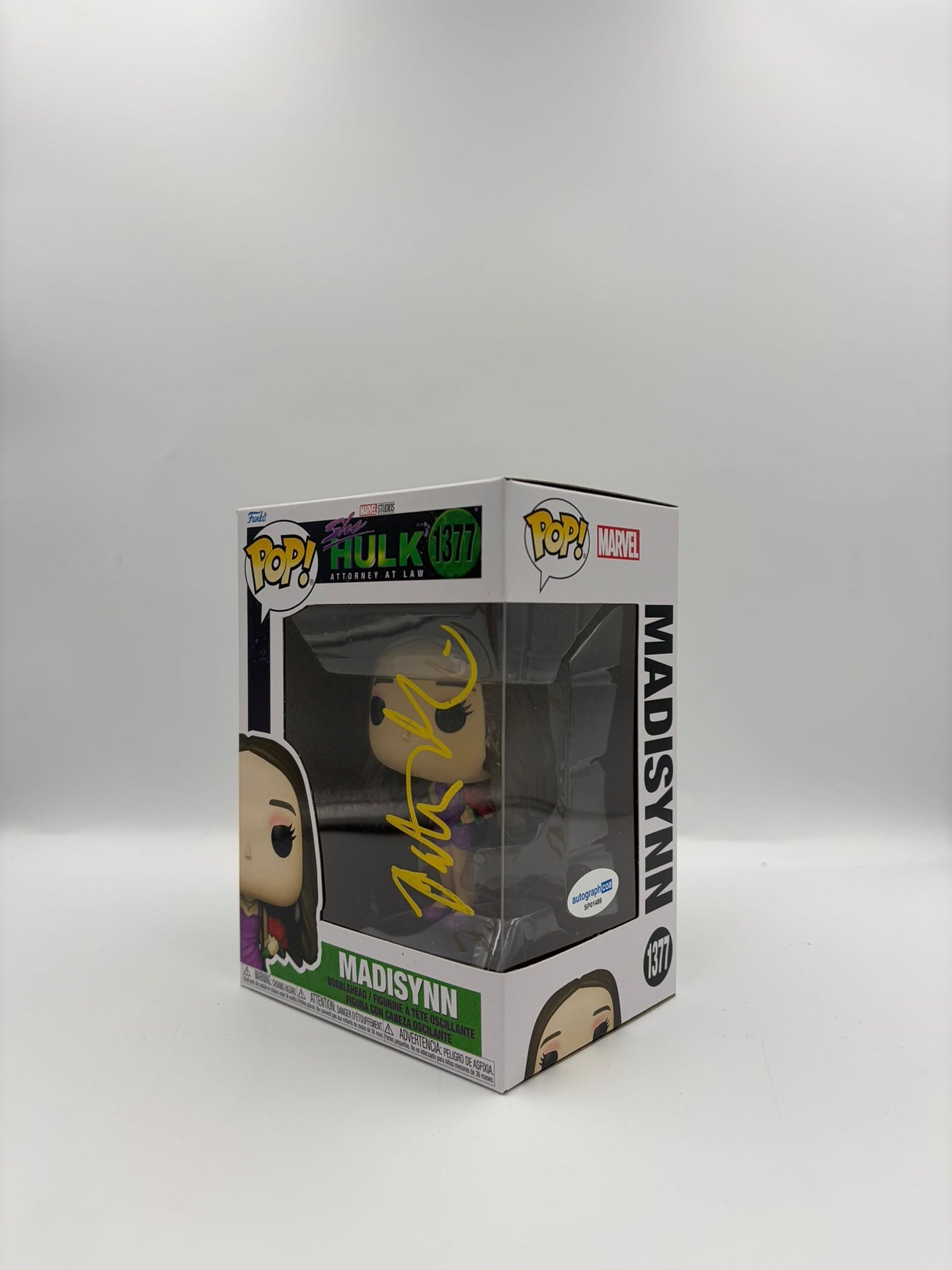 Madisynn - #1377 - Funko Pop! - Marvel - She Hulk - Signed By       - Certified Pop
