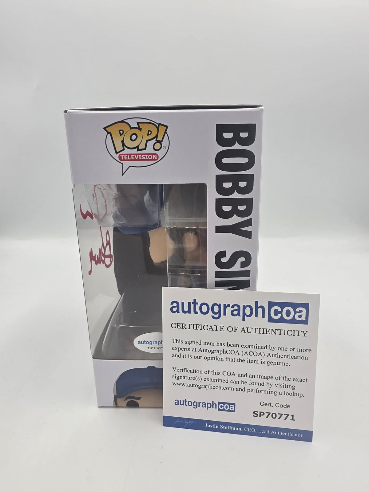 Bobby Singer  - #1838  - Funko Pop! - Television - Supernatural Join the Hunt - Signed By Jim Beaver - Autographcoa Certified