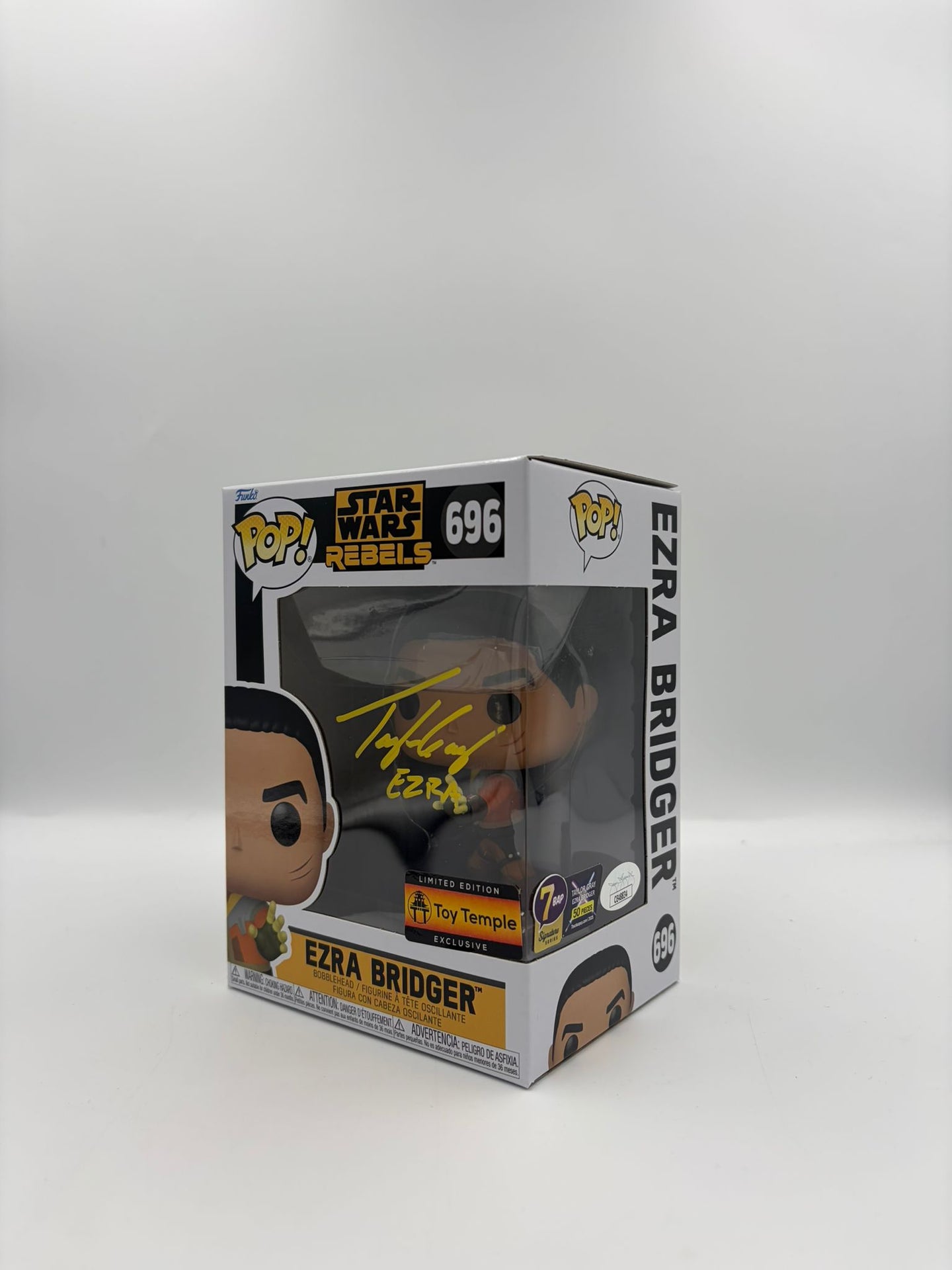 Ezra Bridger - #696 - Funko Pop! - Star Wars Rebels -  7BAP Signature Series - Signed By Taylor Gray