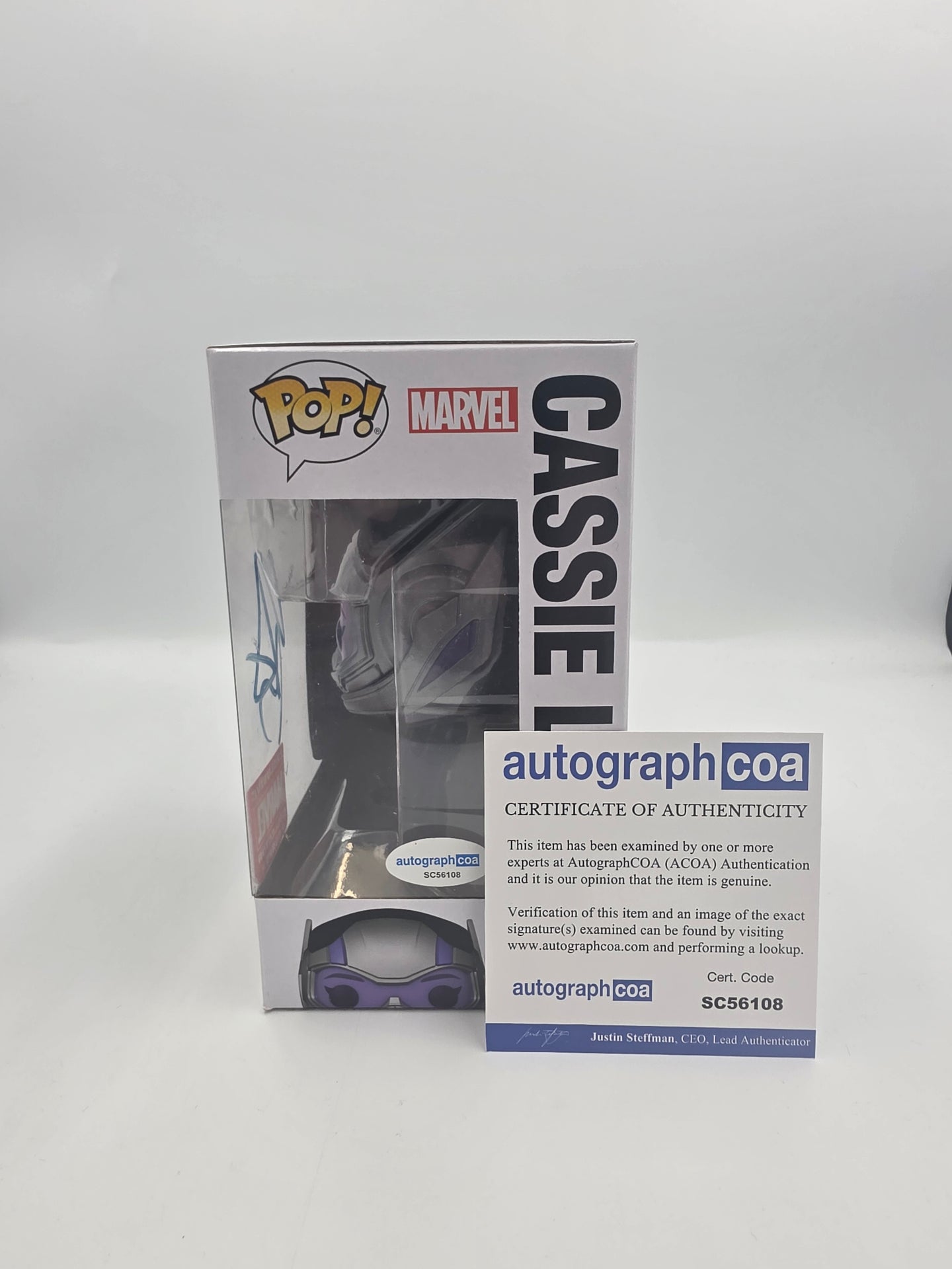 Cassie Lang  - #1167 - Funko Pop! - Marvel - Ant-Man Wasp - MCC Exclusive -Signed By Kathryn Newton - Autographcoa Certified Funko Pop! - Styles may vary*