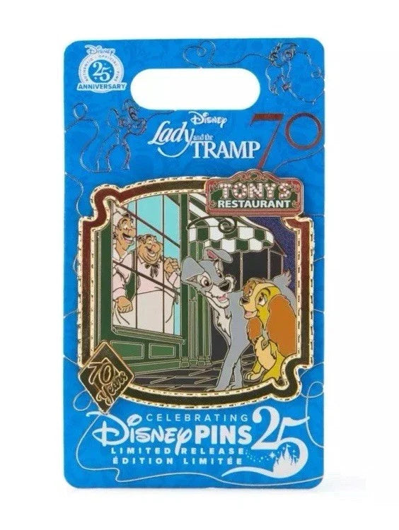 Disney Lady and the Tramp Tony’s Restaurant  -  25th Anniversary - Disney Pins - Limited Edition