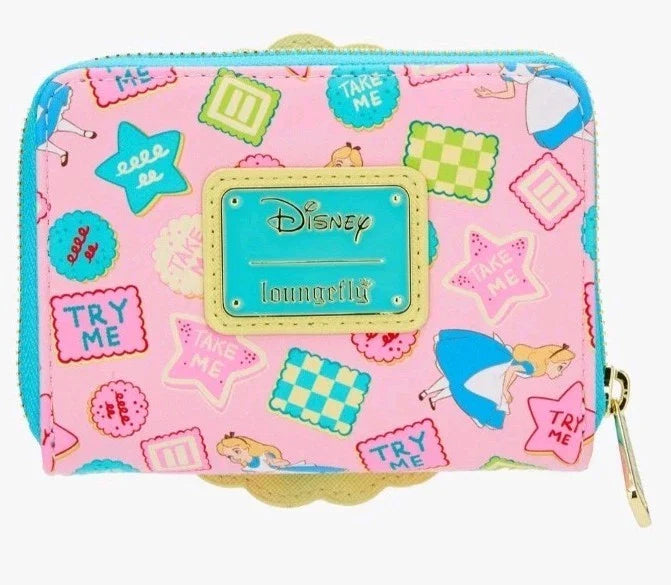 Disney Alice in Wonderland Alice Cookie Take Me Zip Wallet - Loungefly