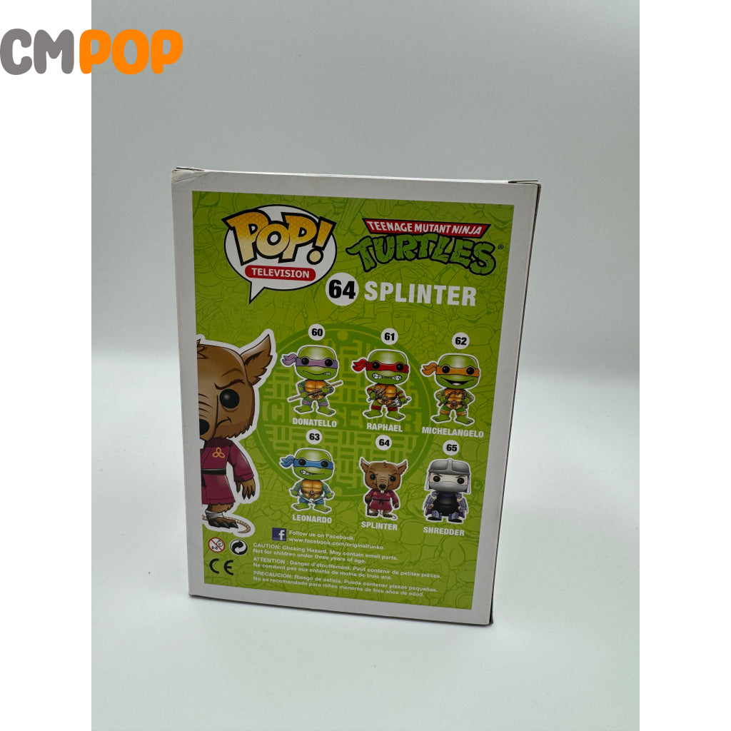 Splinter - #64 Funko Pop! Television Teenage Mutant Ninja Turtles Tmnt Pop Oob