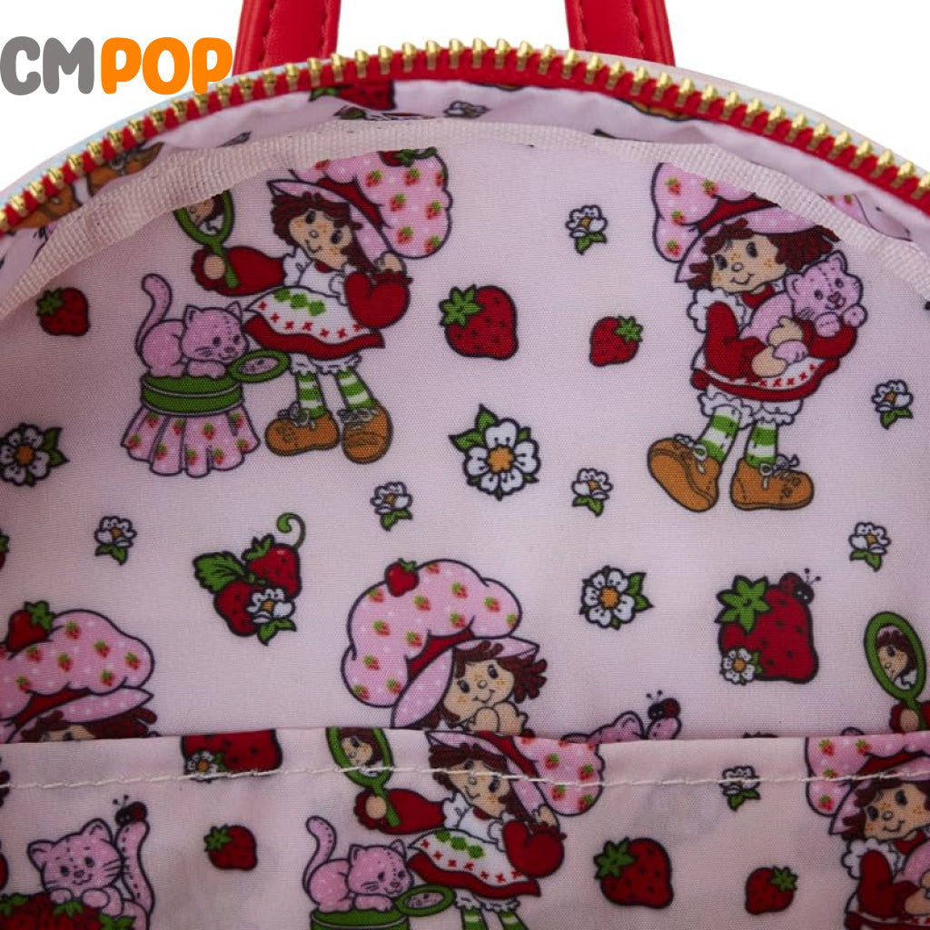 Strawberry Shortcake Denim Pocket Mini Backback - Backpack Loungefly