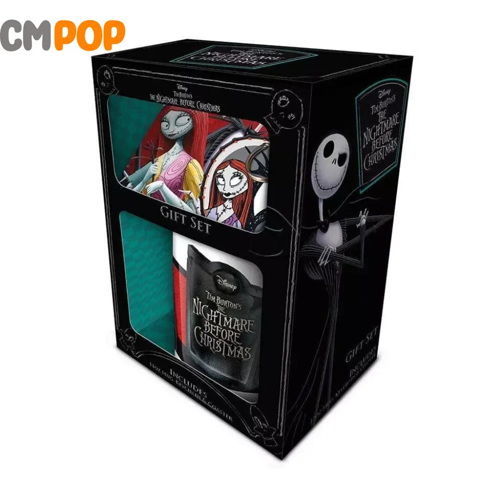 The Nightmare Before Christmas (Jack & Sally) Mug Coaster And Keychain Gift Set Gift Set