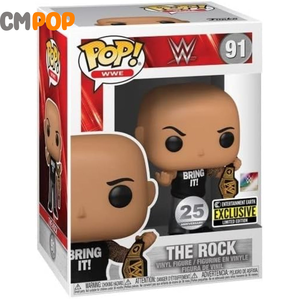 The Rock- #91- Funko Pop! - Wwe Entertainment Earth Exclusive Pop
