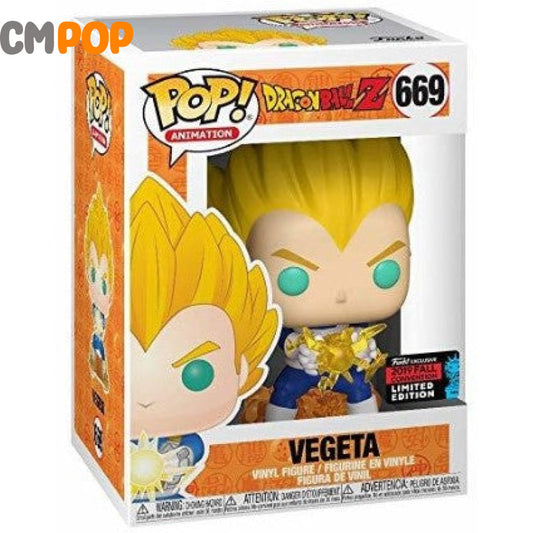 Vegeta - #669 Funko Pop! Dragonball Z Nycc 2019 Convention Exclusive 7/10 Condition Pop