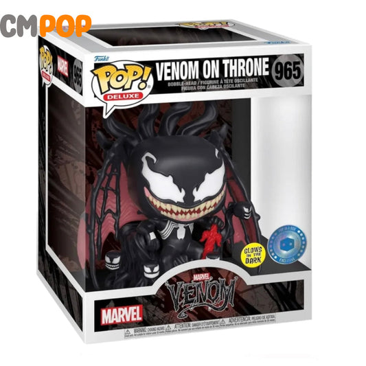 Venom On Throne- #965 - Funko Pop! - Marvel - Venom - GITD -Pop In The Box Exclusive Funko Pop