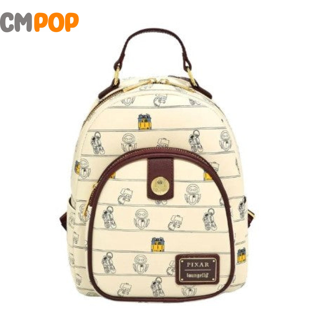 Wall-E Robot Sketches - Disney Pixar Loungefly Mini Backpack