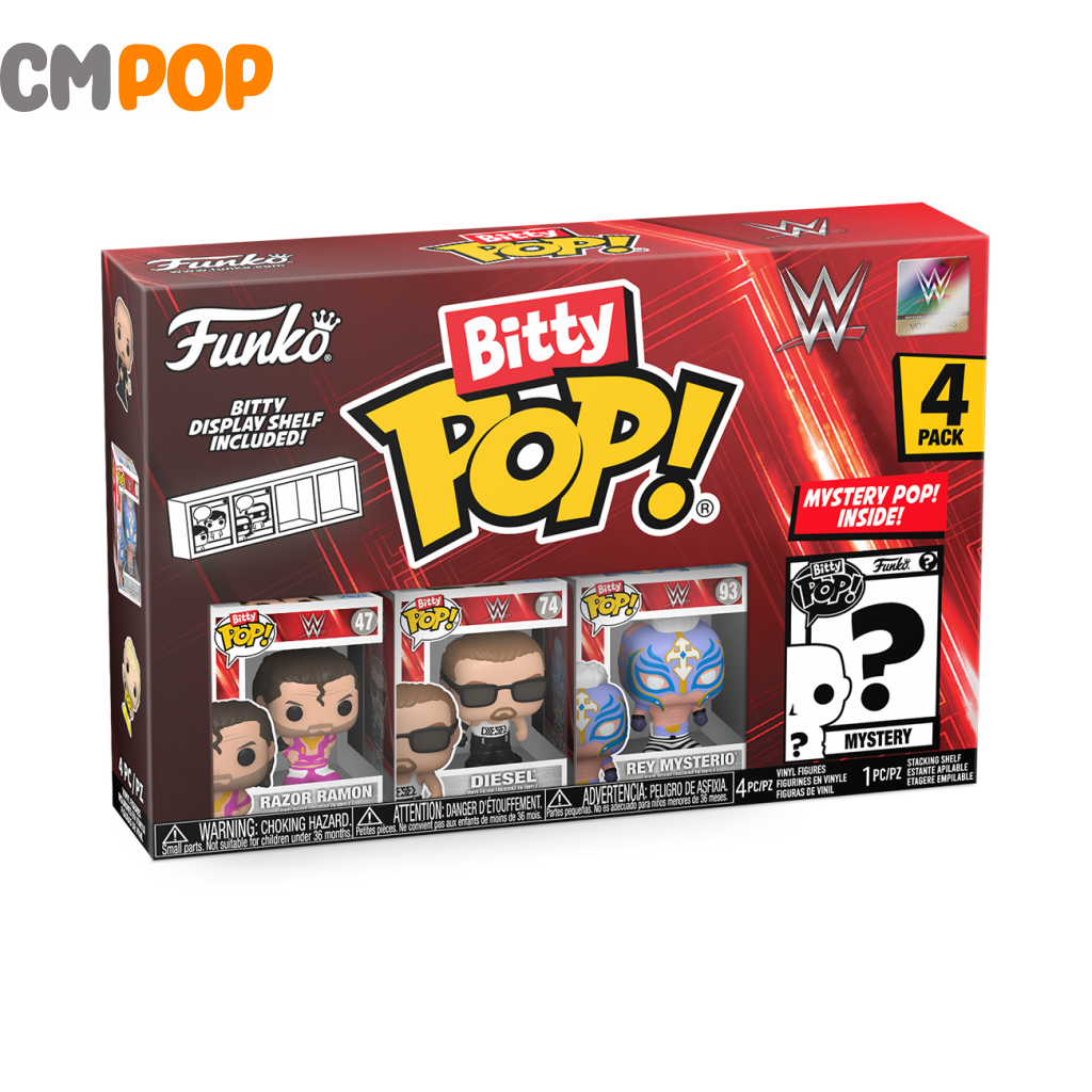 Wwe Razor Ramon / Diesel Rey Mysterio - Bitty Pop 4 Pack Pop! Funko